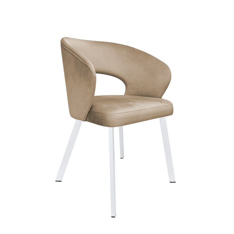 Krzesło welurowe AURA  Nowoczesne krzesło do salonu, jadalni i kuchni