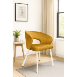 Krzesło welurowe AURA  Nowoczesne krzesło do salonu, jadalni i kuchni