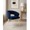 Krzesło welurowe AURA  Nowoczesne krzesło do salonu, jadalni i kuchni