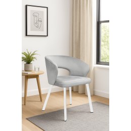 Krzesło welurowe AURA  Nowoczesne krzesło do salonu, jadalni i kuchni