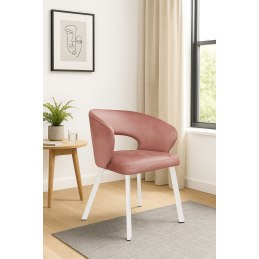 Krzesło welurowe AURA  Nowoczesne krzesło do salonu, jadalni i kuchni