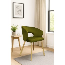 Krzesło welurowe AURA  Nowoczesne krzesło do salonu, jadalni i kuchni