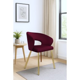 Krzesło welurowe AURA  Nowoczesne krzesło do salonu, jadalni i kuchni