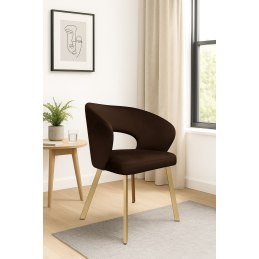 Krzesło welurowe AURA  Nowoczesne krzesło do salonu, jadalni i kuchni