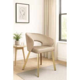 Krzesło welurowe AURA  Nowoczesne krzesło do salonu, jadalni i kuchni