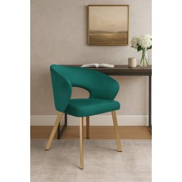 Krzesło welurowe AURA  Nowoczesne krzesło do salonu, jadalni i kuchni