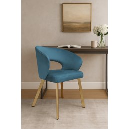 Krzesło welurowe AURA  Nowoczesne krzesło do salonu, jadalni i kuchni