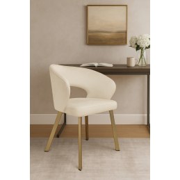 Krzesło welurowe AURA  Nowoczesne krzesło do salonu, jadalni i kuchni