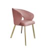 Krzesło tapicerowane AURA nogi złote PROFIL MG58 do jadalni salonu