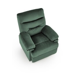 DRAGER – rozkładany fotel wypoczynkowy z tkaniny velvet