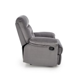 DRAGER – rozkładany fotel wypoczynkowy z tkaniny velvet