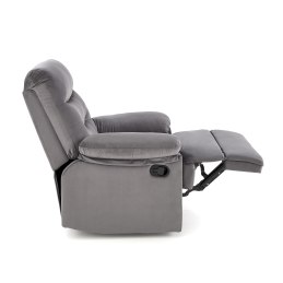 DRAGER – rozkładany fotel wypoczynkowy z tkaniny velvet