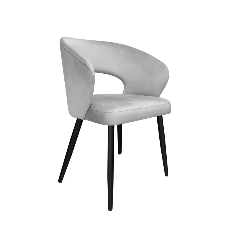 Krzesło Aura tkanina Welur noga metalowa