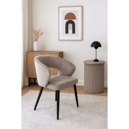 Krzesło Aura tkanina Welur noga metalowa