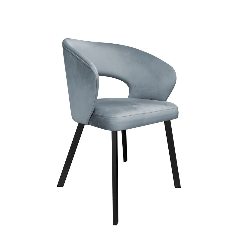 Krzesło Aura tkanina Welur noga metalowa