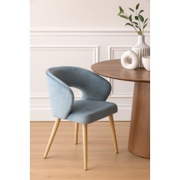 Krzesło Aura tkanina Welur noga metalowa