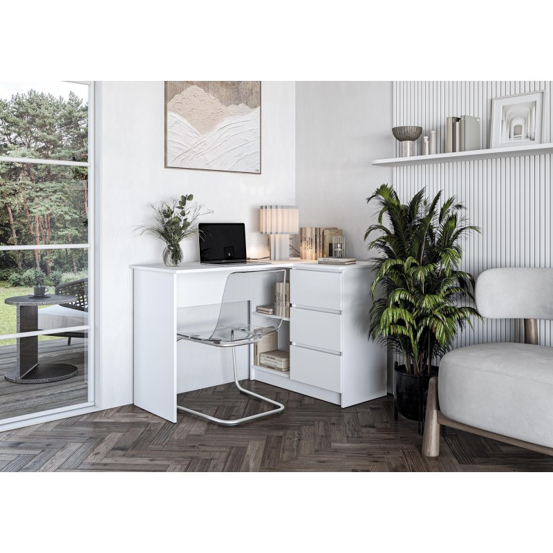 Biurko BEGA – funkcjonalne biurko do pracy 124 cm