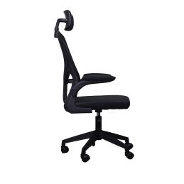 Fotel obrotowy AXEL ergonomiczne krzesło biurowe z siatką i zagłówkiem – wygodne krzesło do pracy