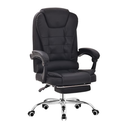 Fotel obrotowy President z ekoskóry i podnóżkiem