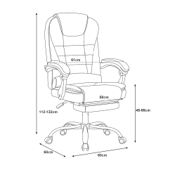Fotel obrotowy President ergonomiczne krzesło biurowe z ekoskóry