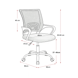Fotel biurowy krzesło obrotowe ENTER siatka wentylowany