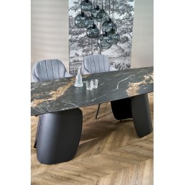 FORUM stół rozkładany, czarny marmur
