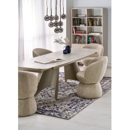 Stół SALIX – rozkładany stół z blatem w kolorze kaszmir