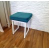 Taboret SOLID tkanina Welur stelaż metalowy STOŁEK LOFT
