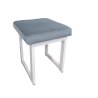 Taboret SOLID tkanina Welur stelaż metalowy STOŁEK LOFT