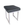 Taboret SOLID tkanina Welur stelaż metalowy STOŁEK LOFT