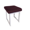 Taboret SOLID tkanina Welur stelaż metalowy STOŁEK LOFT