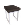 Taboret SOLID tkanina Welur stelaż metalowy STOŁEK LOFT