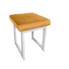 Taboret SOLID tkanina Welur stelaż metalowy STOŁEK LOFT