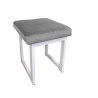 Taboret SOLID tkanina Welur stelaż metalowy STOŁEK LOFT
