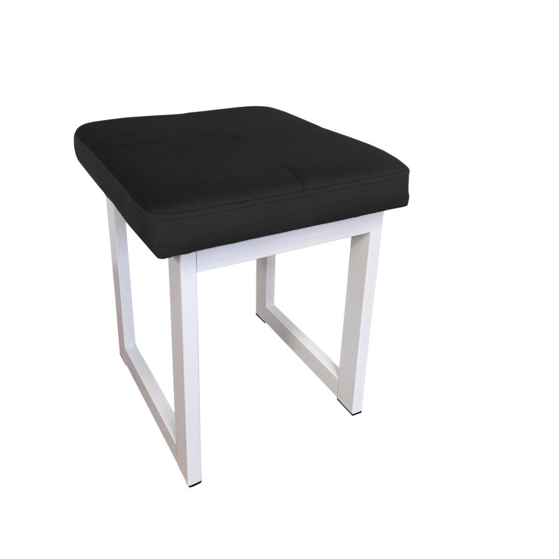 Taboret SOLID tkanina Welur stelaż metalowy STOŁEK LOFT