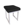 Taboret SOLID tkanina Welur stelaż metalowy STOŁEK LOFT