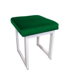 Taboret SOLID tkanina Welur stelaż metalowy STOŁEK LOFT