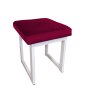 Taboret SOLID tkanina Welur stelaż metalowy STOŁEK LOFT