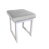Taboret SOLID tkanina Welur stelaż metalowy STOŁEK LOFT
