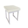 Taboret SOLID tkanina Welur stelaż metalowy STOŁEK LOFT