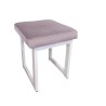 Taboret SOLID tkanina Welur stelaż metalowy STOŁEK LOFT