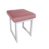 Taboret SOLID tkanina Welur stelaż metalowy STOŁEK LOFT