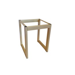 Taboret SOLID tkanina Welur stelaż metalowy STOŁEK LOFT