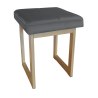Taboret SOLID tkanina Welur stelaż metalowy STOŁEK LOFT