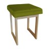Taboret SOLID tkanina Welur stelaż metalowy STOŁEK LOFT