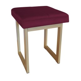 Taboret SOLID tkanina Welur stelaż metalowy STOŁEK LOFT
