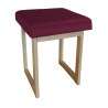 Taboret SOLID tkanina Welur stelaż metalowy STOŁEK LOFT