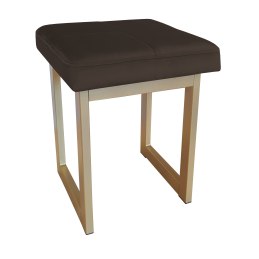Taboret SOLID tkanina Welur stelaż metalowy STOŁEK LOFT