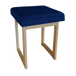 Taboret SOLID tkanina Welur stelaż metalowy STOŁEK LOFT