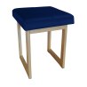 Taboret SOLID tkanina Welur stelaż metalowy STOŁEK LOFT